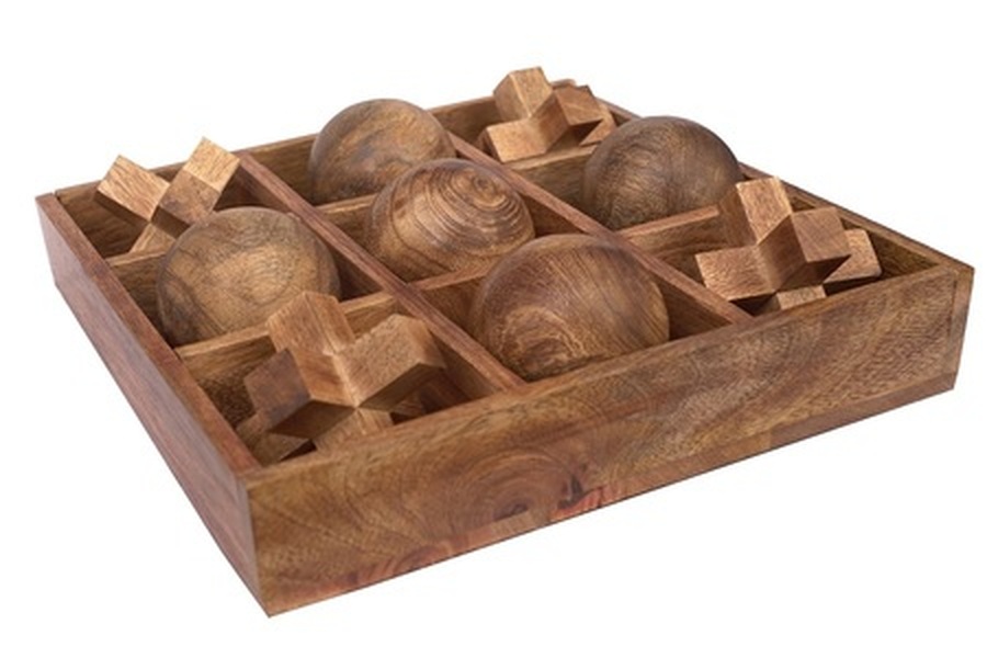 JEU D'OXO EN BOIS 28x28x5h
