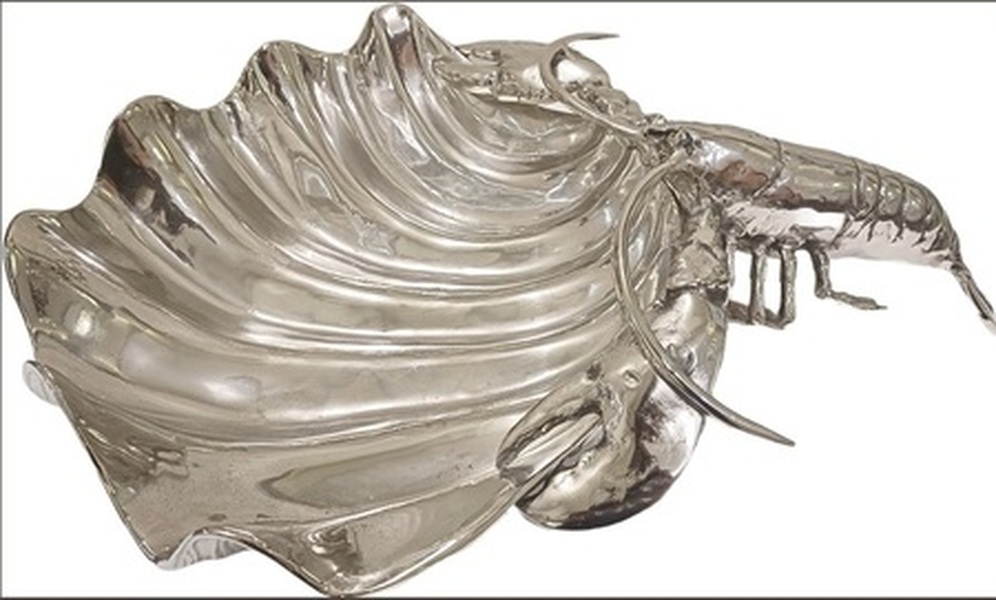 PUNCH BOL 'LOBSTER' NICKEL 62x44x16h