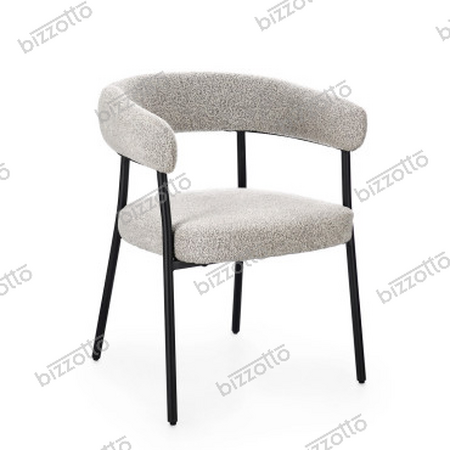 GIAELE BLACK/TAUPE CHAIR W-ARMR