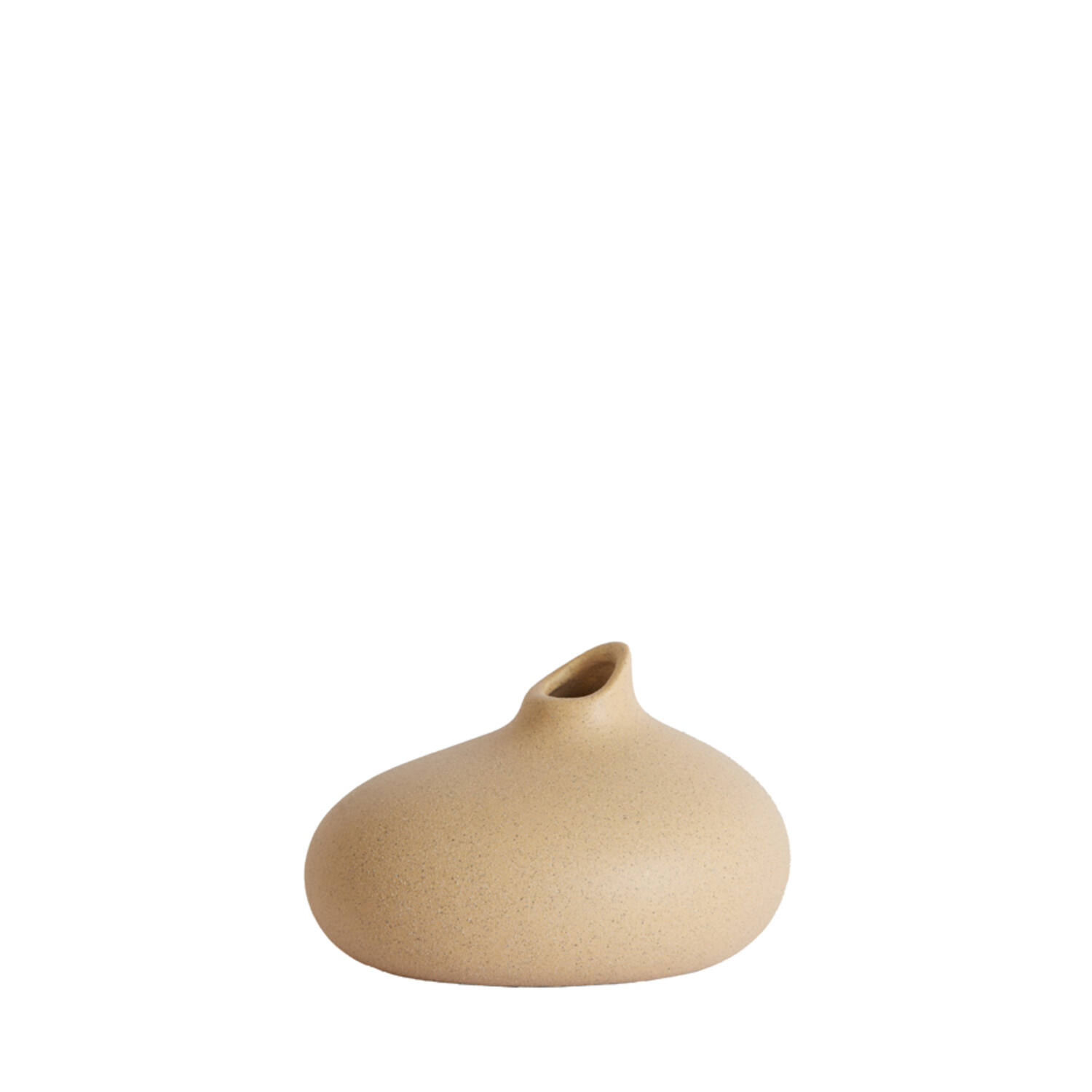 Vase deco 18x15,5x11,5 cm ASSAGO ceramics sand