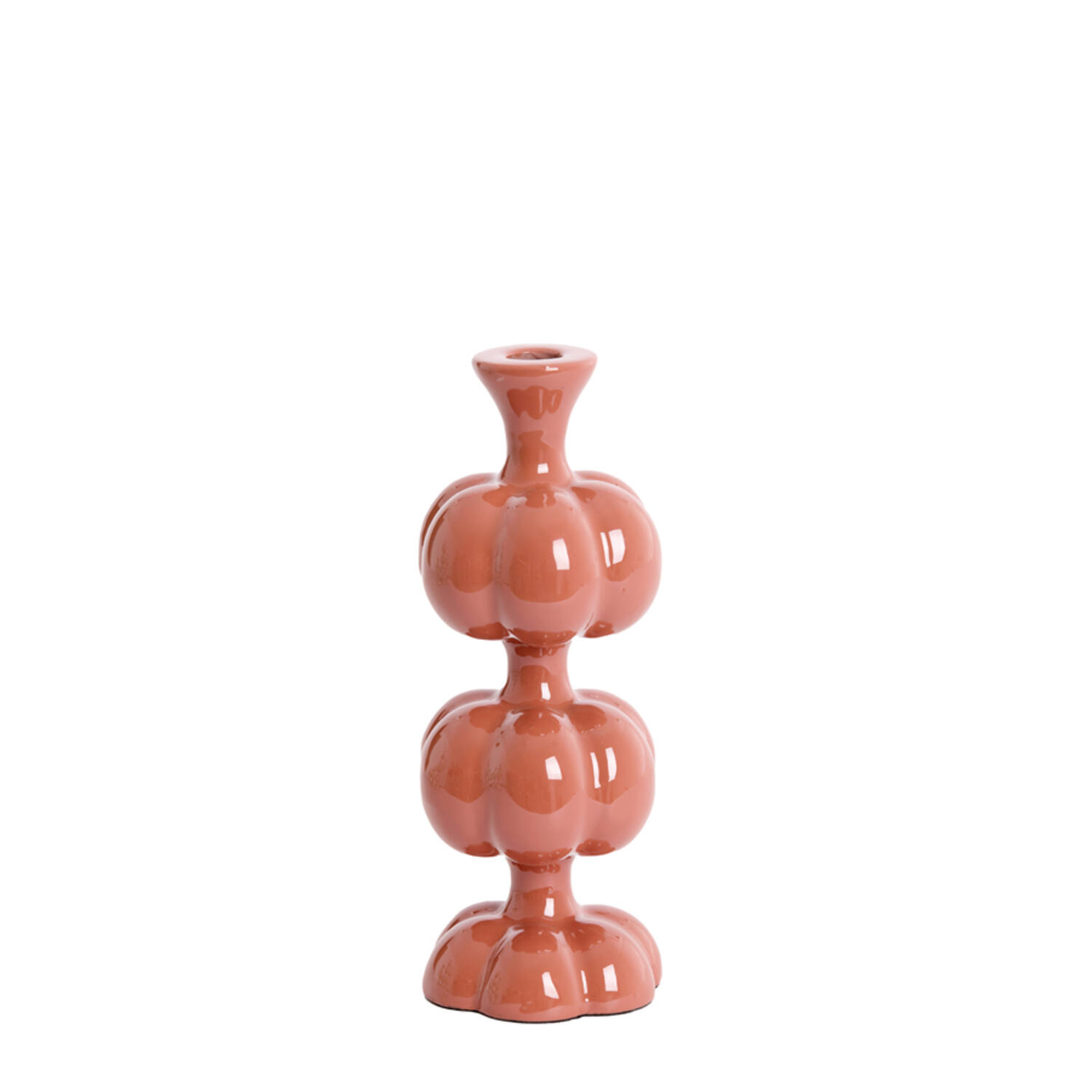 Candle stick Ø10x26 cm CALDAS shiny terra