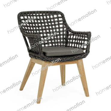 MADISON BLACK CHAIR W-ARMR W-CUSH