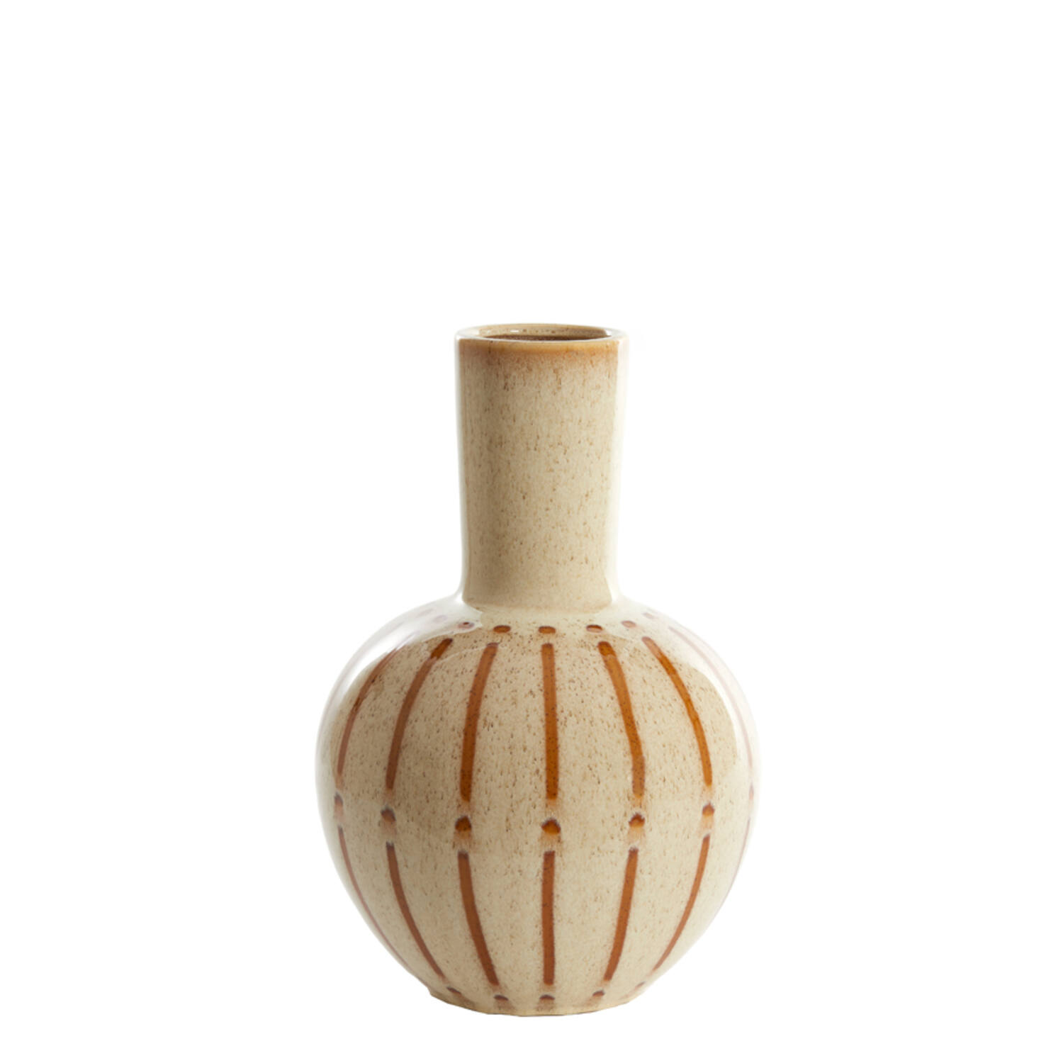 Vase deco Ø28,5x42 cm ULLOA ceramics shiny cream