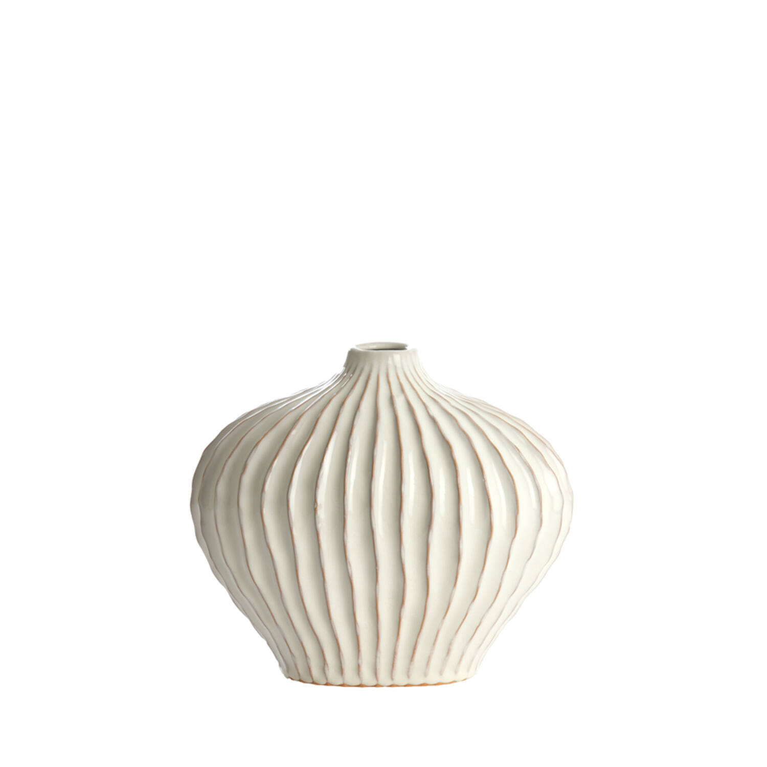 Vase deco 30x16x25 cm LORITO ceramics cream