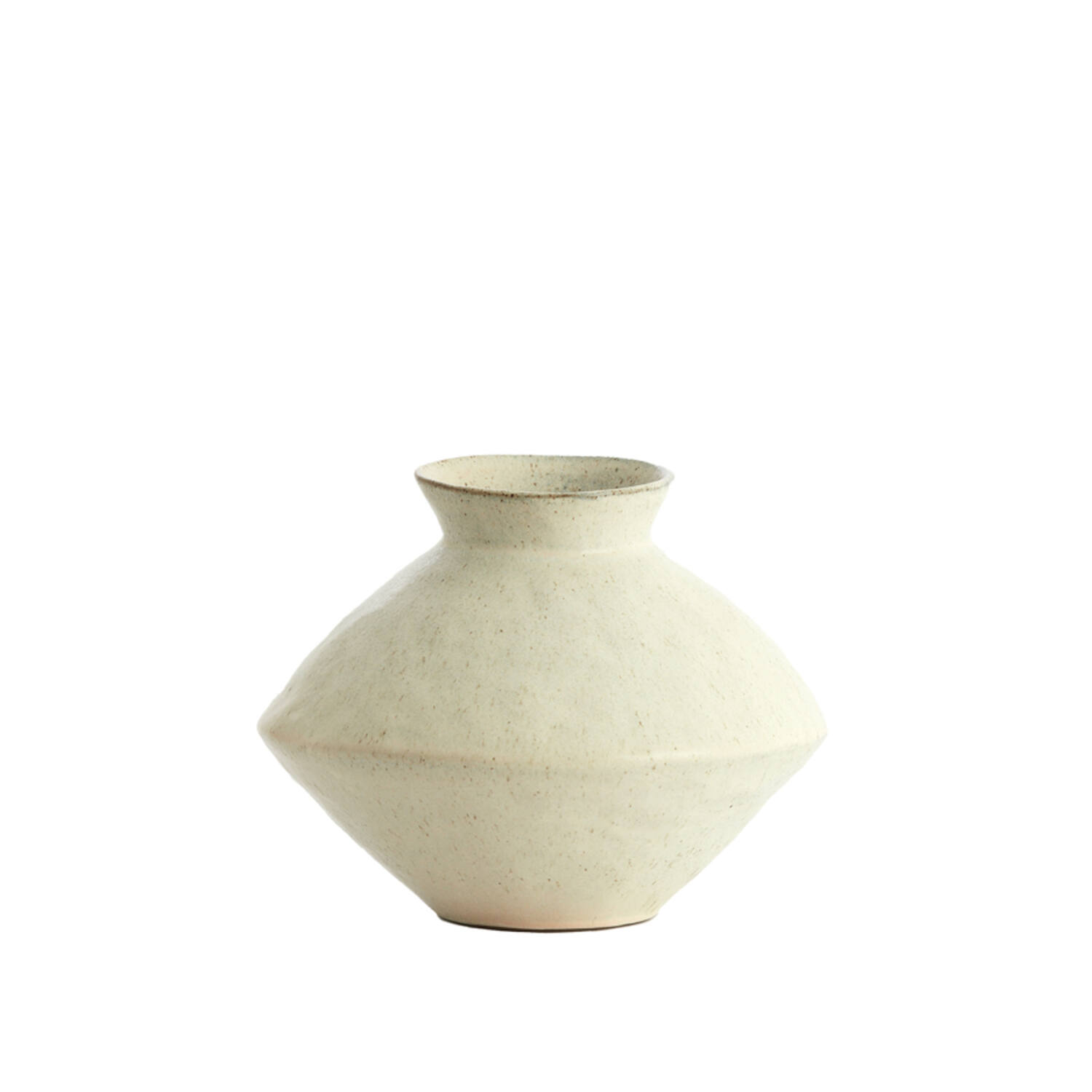 Vase deco Ø30x23 cm BEATO matt cream-sand
