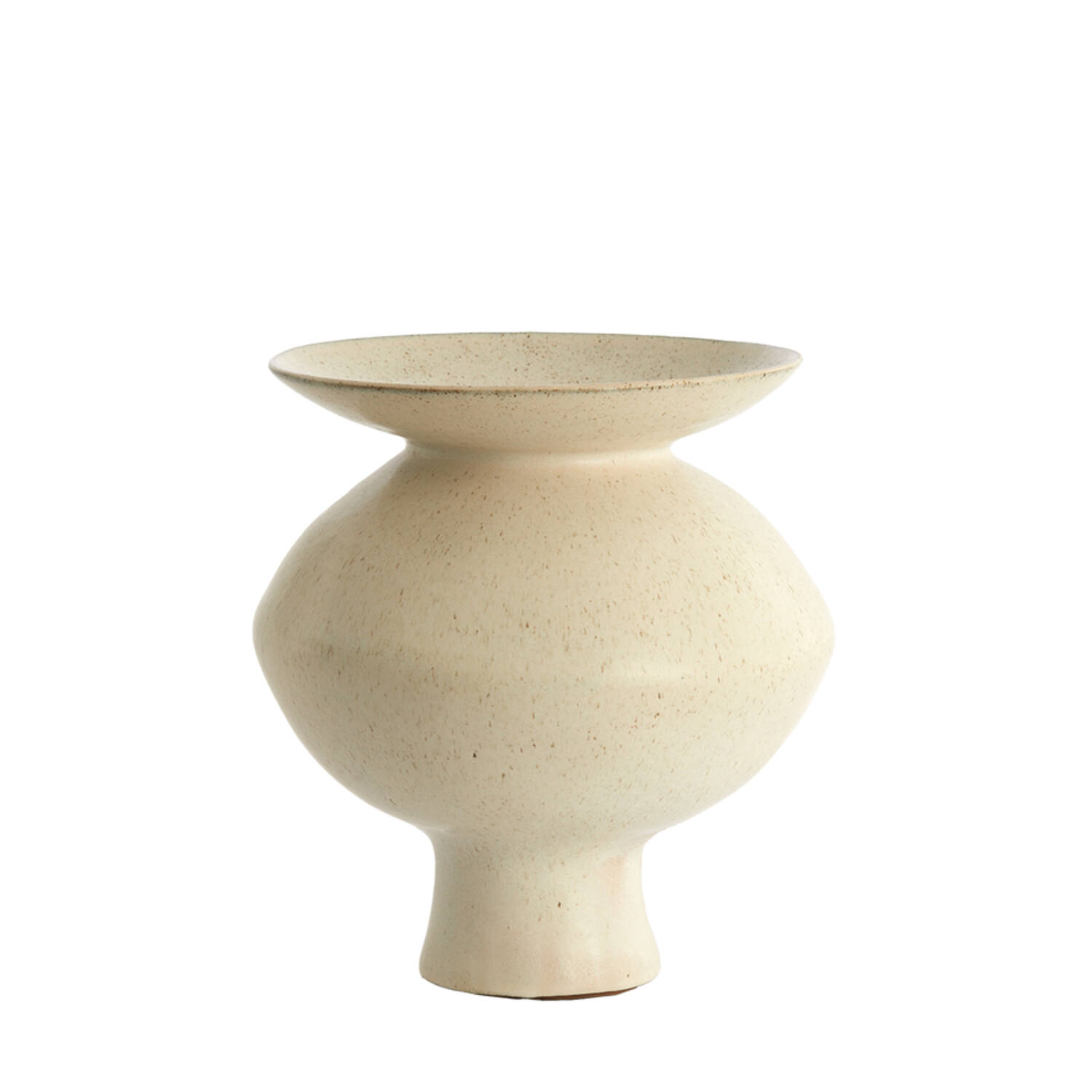 Vase deco Ø31x33,5 cm AJUDA matt cream-sand