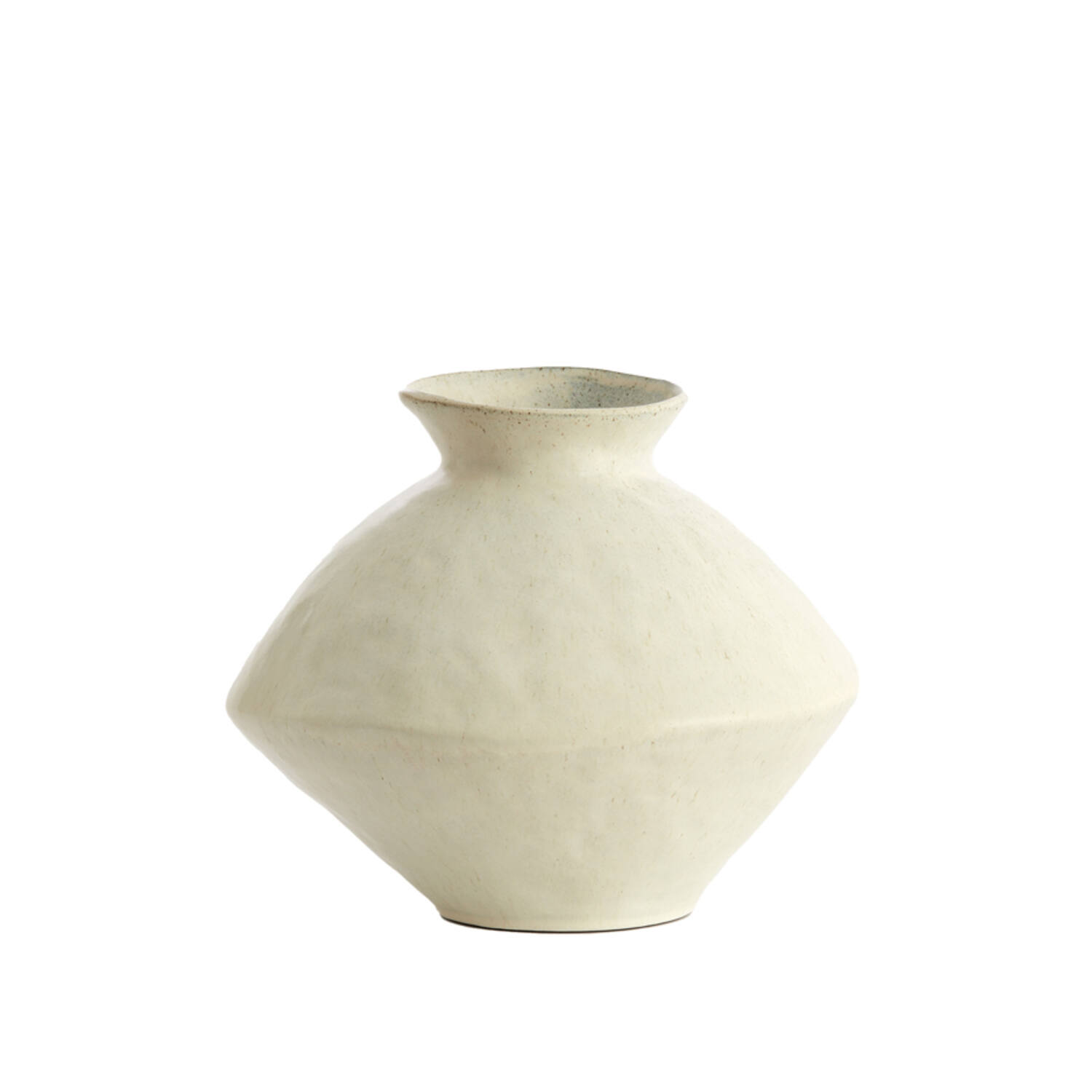 Vase deco Ø34x27,5 cm BEATO matt cream-sand