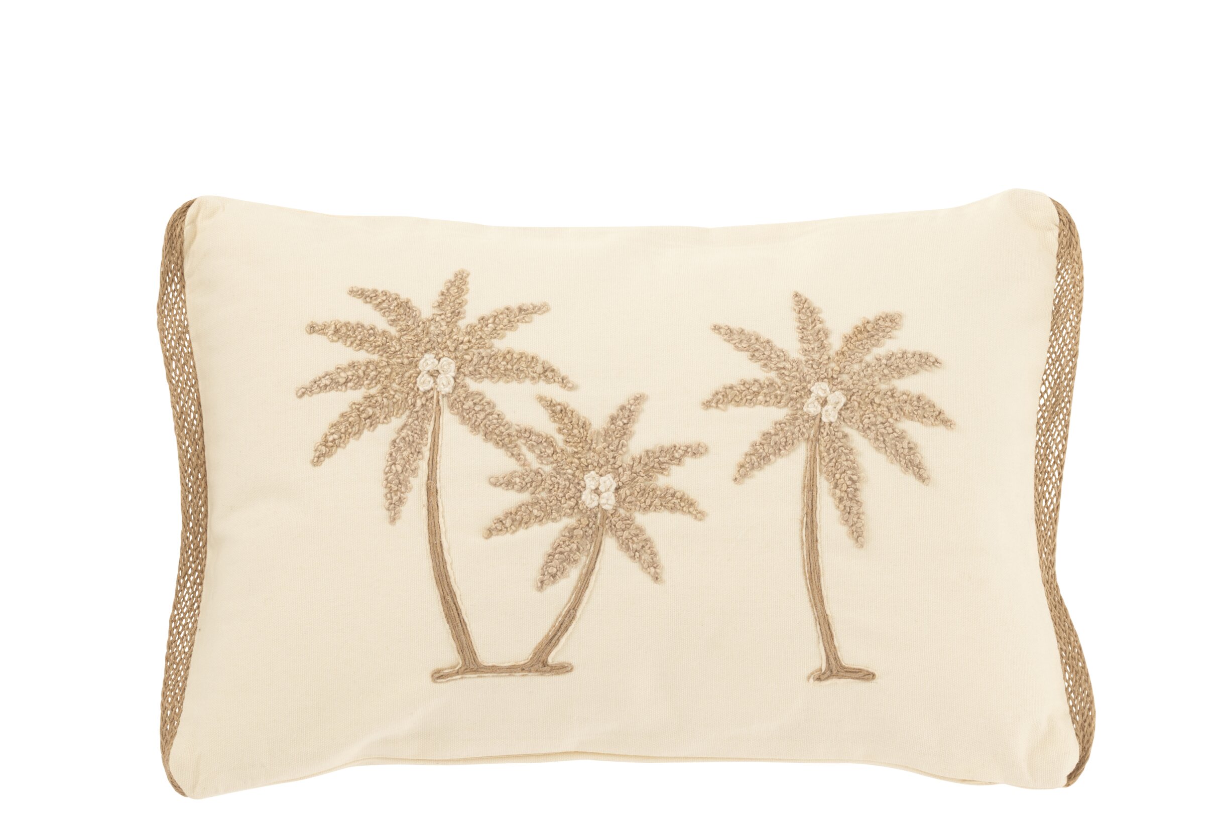 Cushion Rectangle Palm Trees Cotton Cream/Beige
