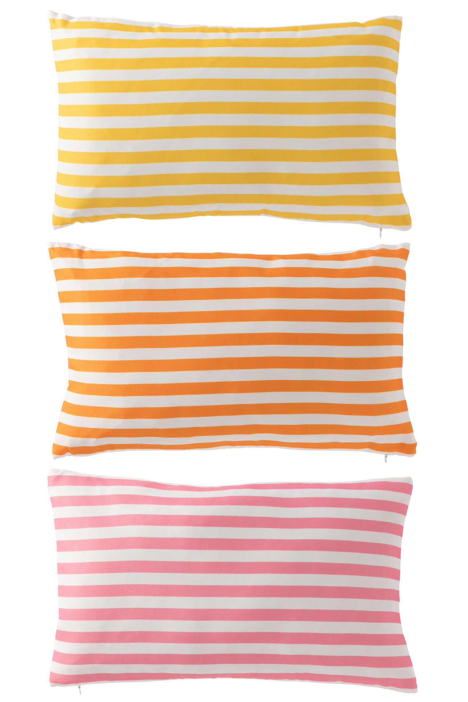Cushion Outdoor Rectangle Striped Polyester Multicolored