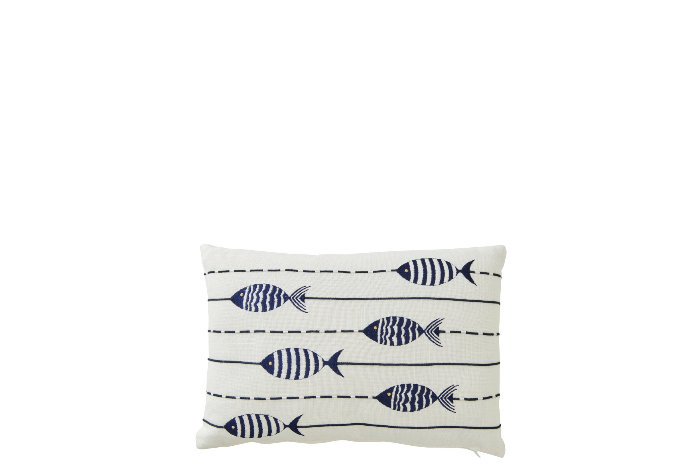 Cushion Fish Cotton White/Blue