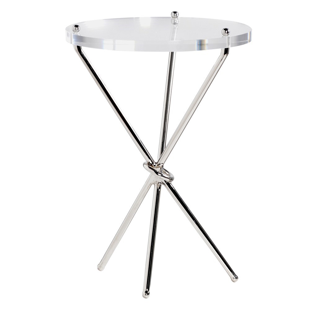 SALFORD 58x41cm okrugli pomocni sto, srebrna
