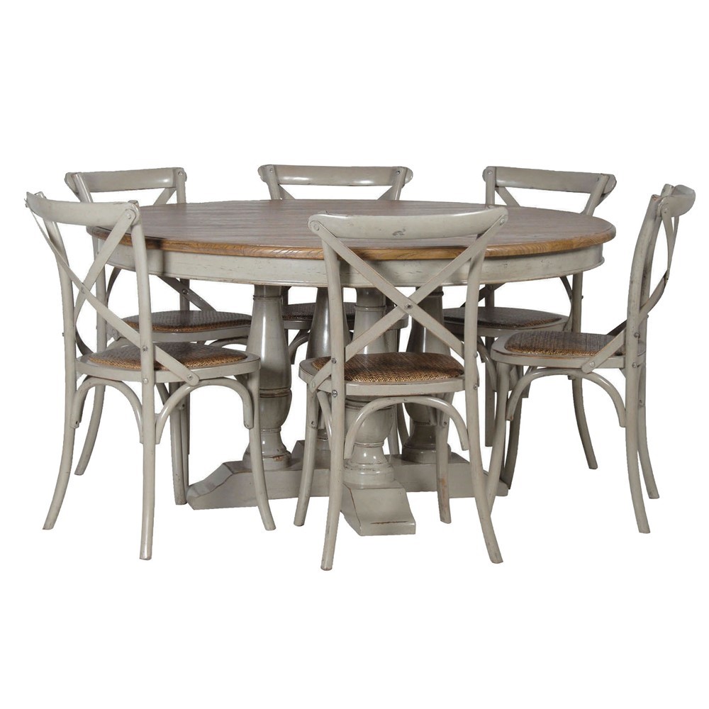NEWPORT 79x145cm okrugli trpezarijski sto, siva