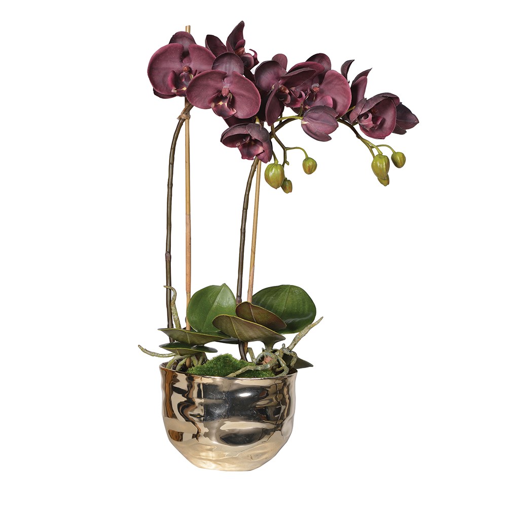 KEMP 48cm vjestacki cvijet u saksiji, ljubicasta orhideja