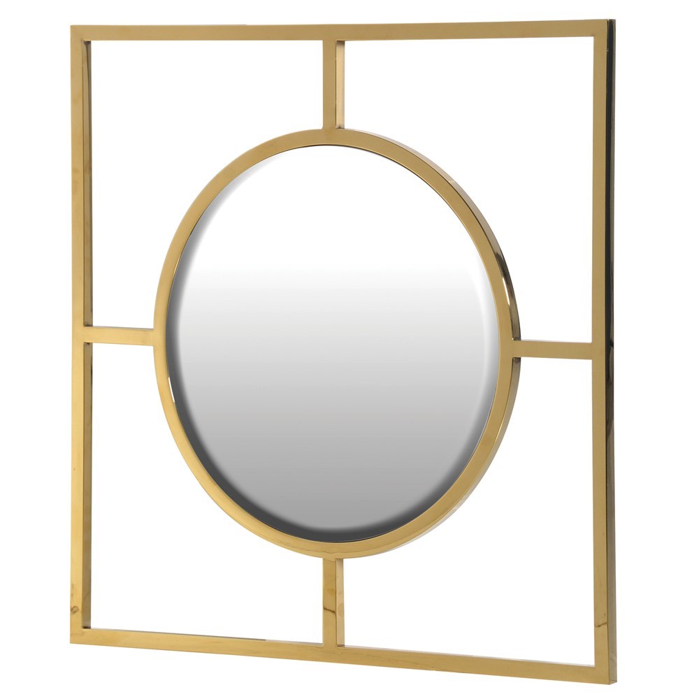 ELY 77x77cm zidno ogledalo, zlatna
