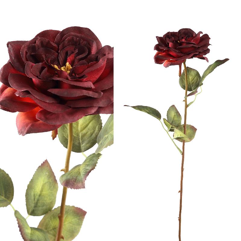 ROSE 6x12x56cm vjestacki cvijet, bordo ruza