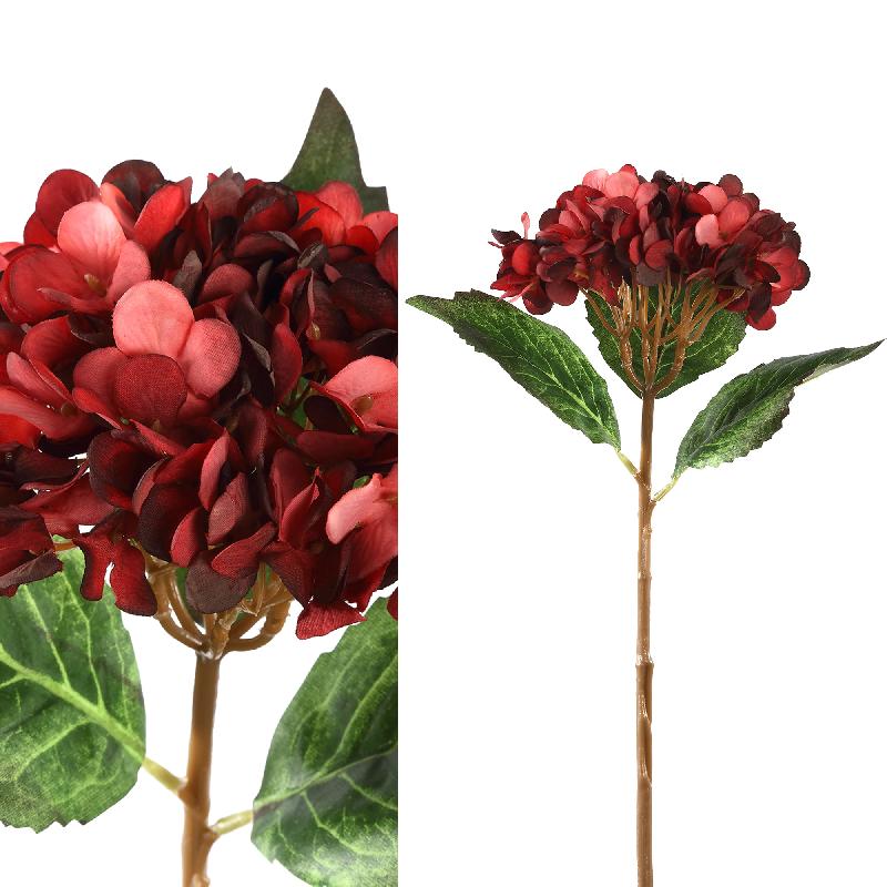 HYDRANGEA 14x18x35cm vjestacki cvijet, crvena hortenzija