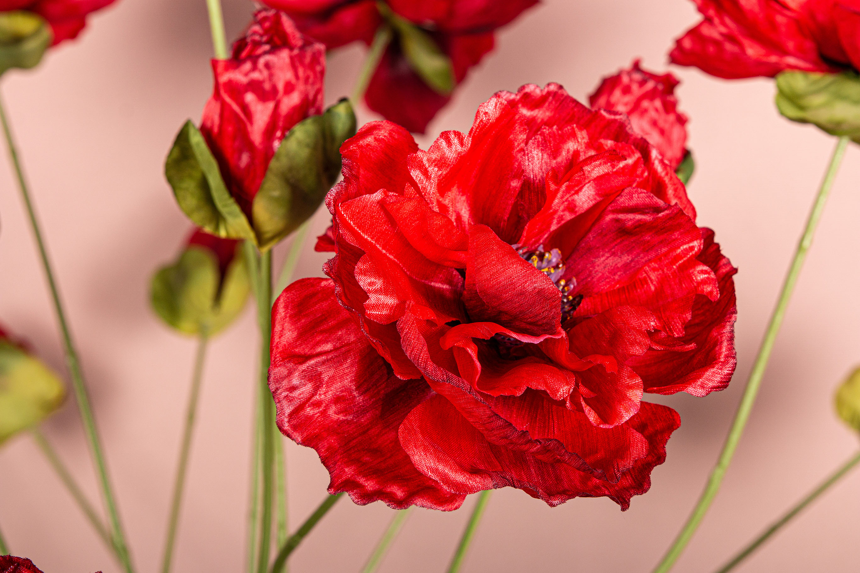 POPPY 82x21x80cm vjestacki cvijet, crveni cvijet maka