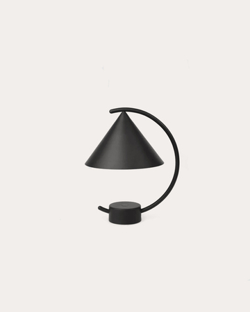 MERIDIAN 26cm stona lampa, crna