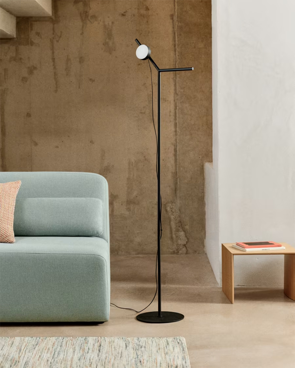 OREY crna podna lampa od metala