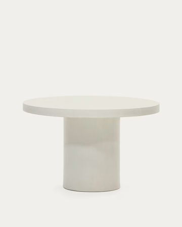 AIGUABLAVA okrugli sto od belog cementa Ø 120 cm