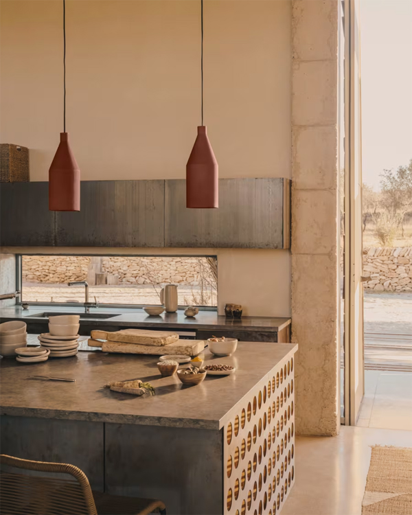 PERALTA plafonski luster od metala, terakota Ø 15 cm