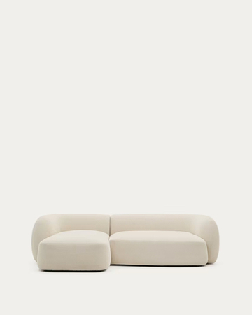 MARTINA trosjed, ekru šenil modularna sofa, leva strana lenjivca 287 cm