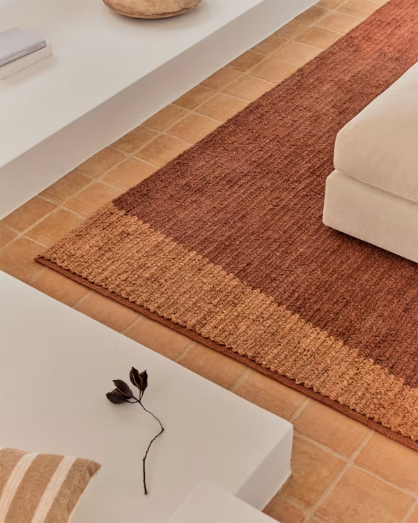 MANDI tepih, terakota juta 200 x 300 cm