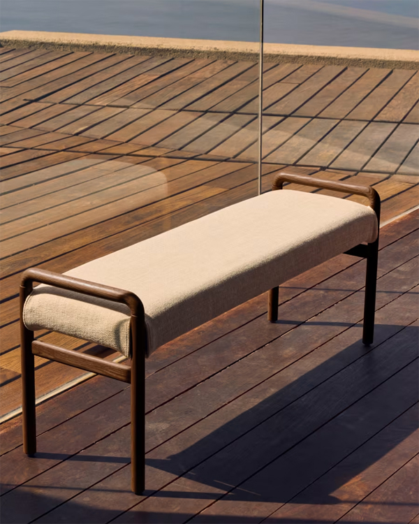 MACARET klupa walnut bež 120cm