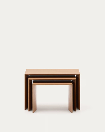 LITTO set stolova 60 x 40 / 51 x 36 / 42 x 31 cm oak