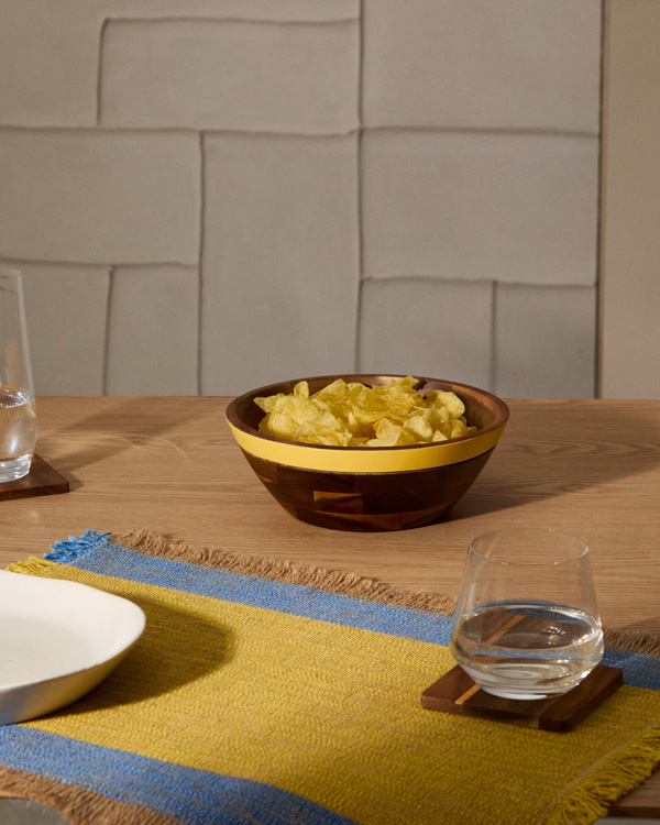 ZAIRIN zdjela, zuta, 100% drvo akacije FSC