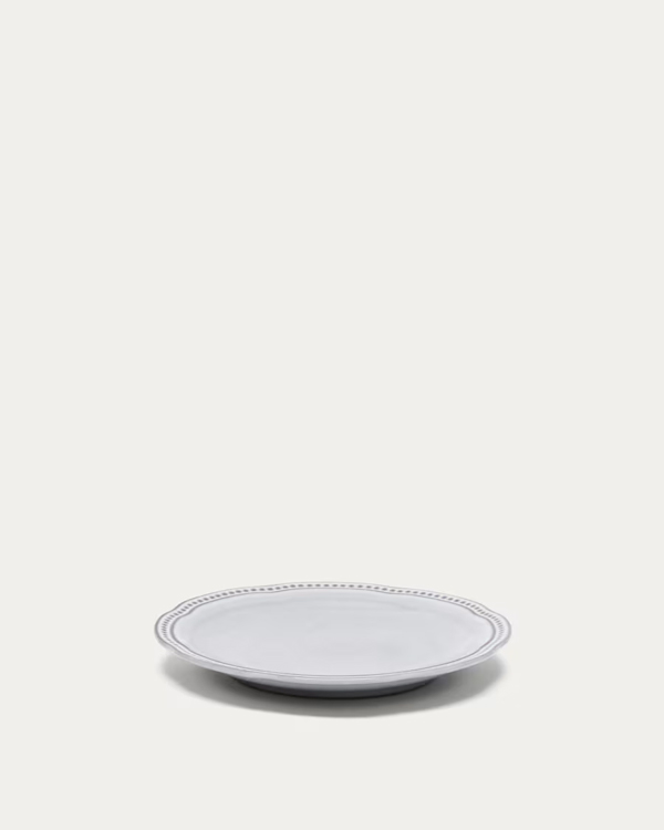 DOVEC plava keramička tacna za desert