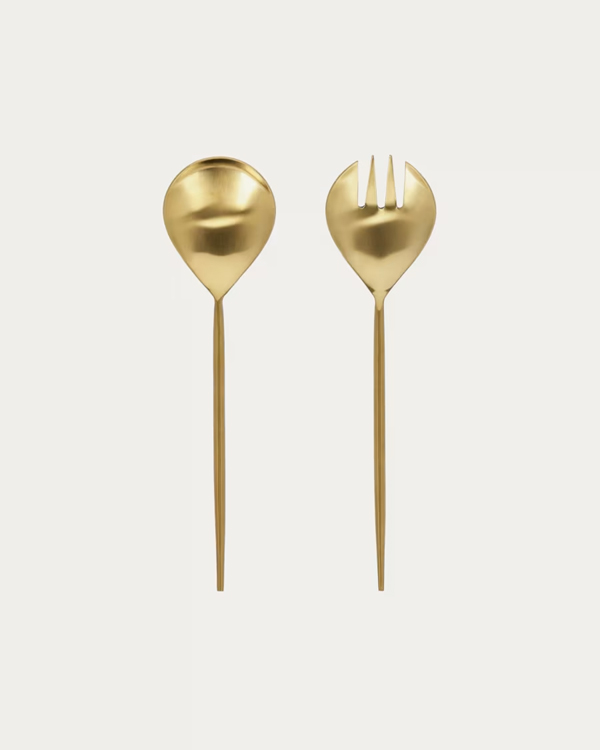 Lite set pribora za jelo od 2 dijela za salatu, zlatna