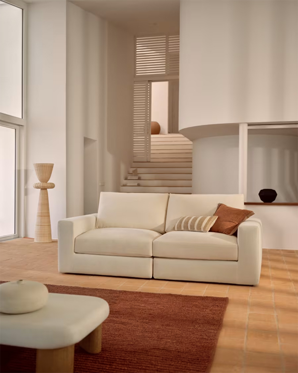 ALEA trosjed modularna sofa, ekru šenil, 220 cm