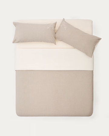 SOTELA set jorgana i jastučnice, bež, perkal pamuk, 150cm