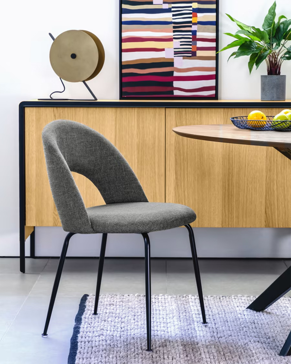 MAHALIA stolica, tamno siva