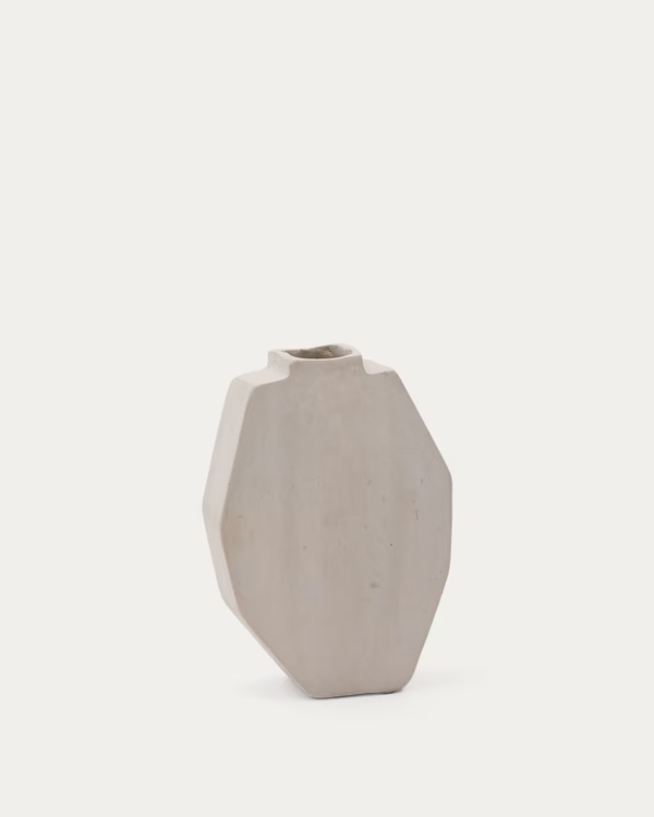 LAHARA vaza od papir mašea siva 32 cm