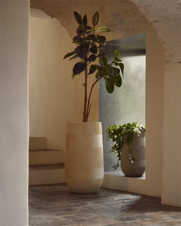 TIVAL set 2 saksije, imitacija cementa, bež ø 45 cm