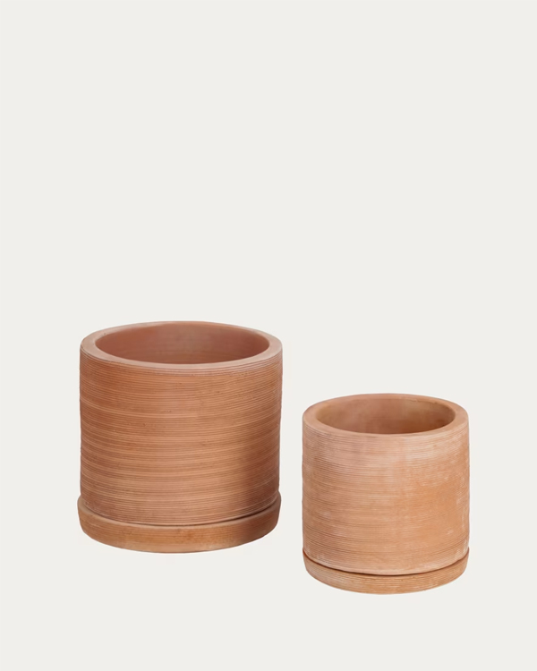 KARLINA set 2 saksije, terakota ø 33 cm / ø 24 cm