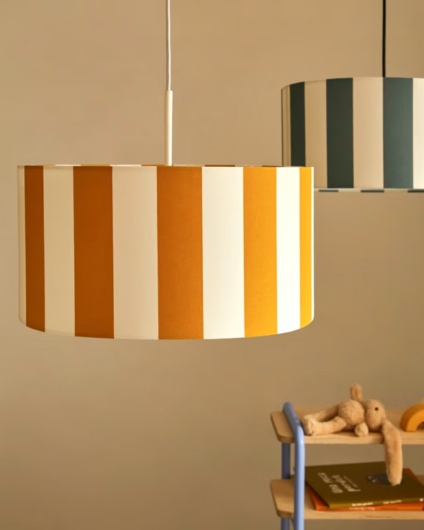 CIRAL okrugli abazur sa žutim i bijelim prugama, 40 cm