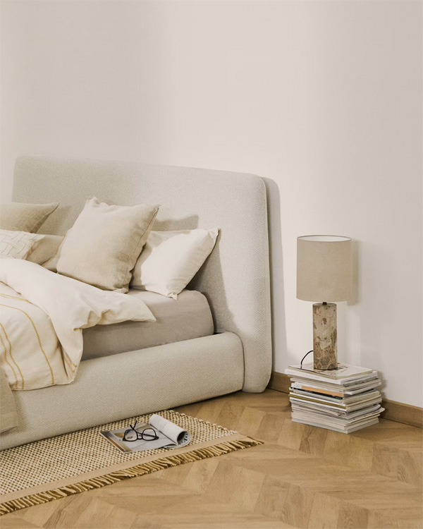 MARTINA navlaka za krevet od čenile u svijetloj boji