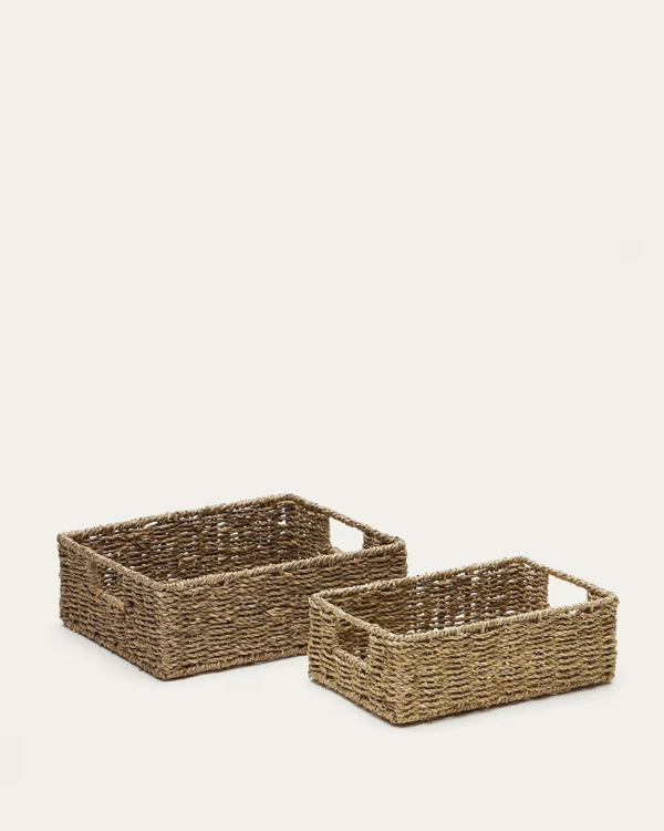 TOSSA set kutija za odlaganje, prirodna vlakna, 28 x 20 cm / 32 x 27 cm