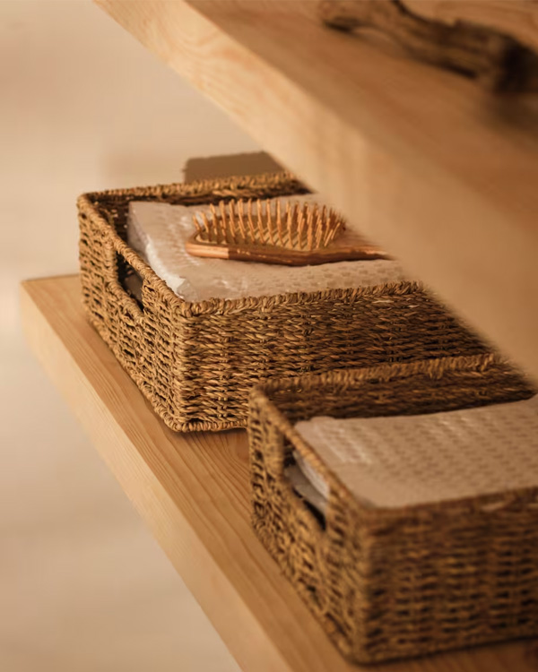 TOSSA set kutija za odlaganje, prirodna vlakna, 28 x 20 cm / 32 x 27 cm