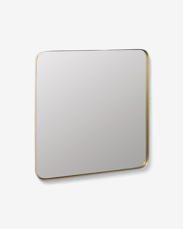 MARCO Zidno ogledalo, zlatno, metalno, 60 x 60 cm