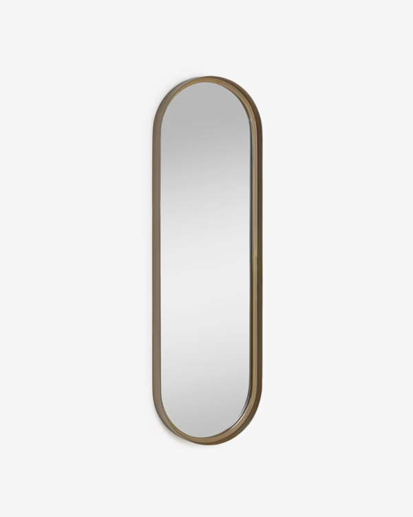 TIARE Zidno ogledalo, zlatno, metalno, 31 x 101 cm