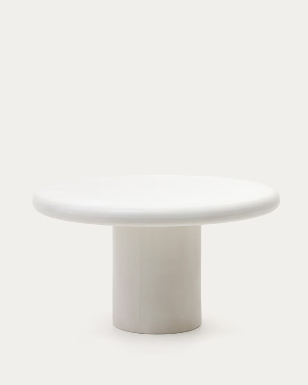 ADDAIA Okrugli sto od bijelog cementa, Ø140 cm