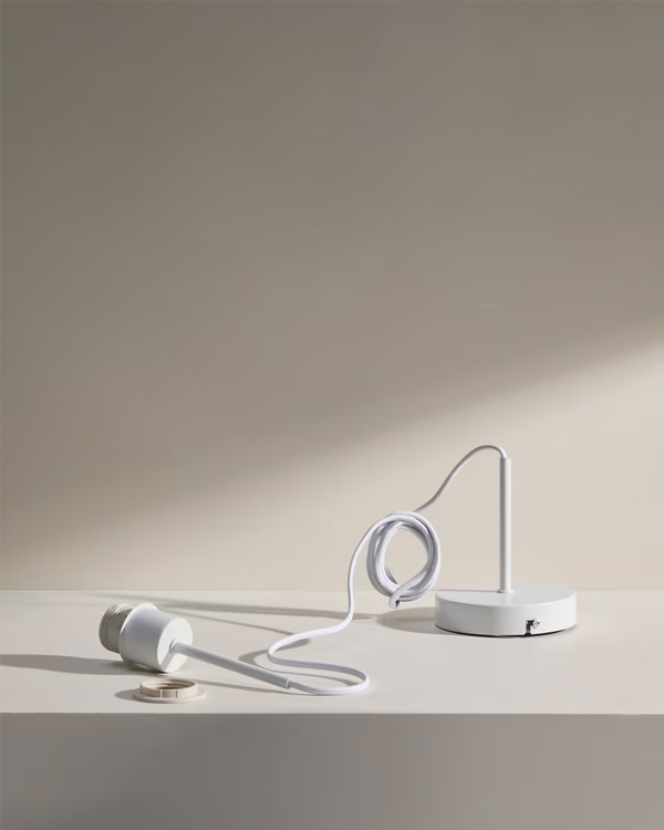 FULVIA Nosač za lampu od metala sa bijelom završnicom, 250 cm