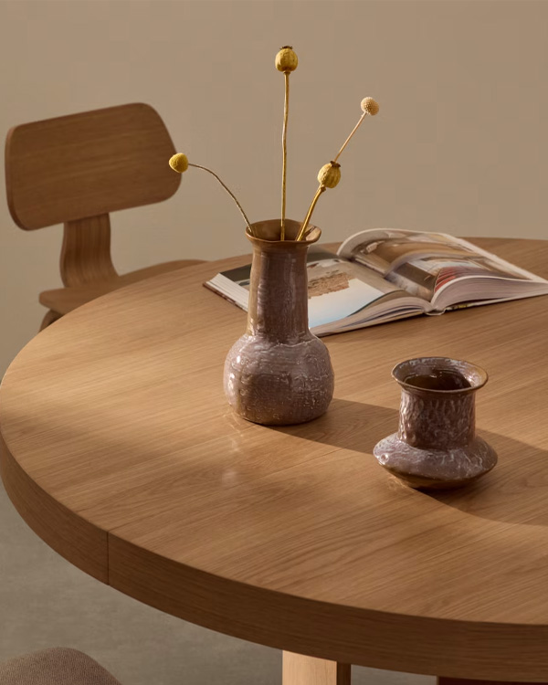 OLARIS Keramička vaza, smeđa, 16 cm