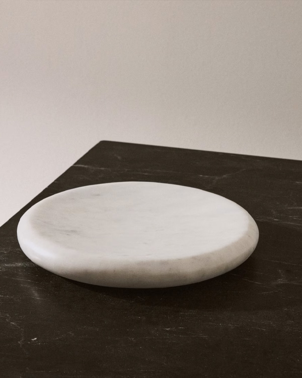 OBENA Tacna od bijelog mermera, Ø20 cm