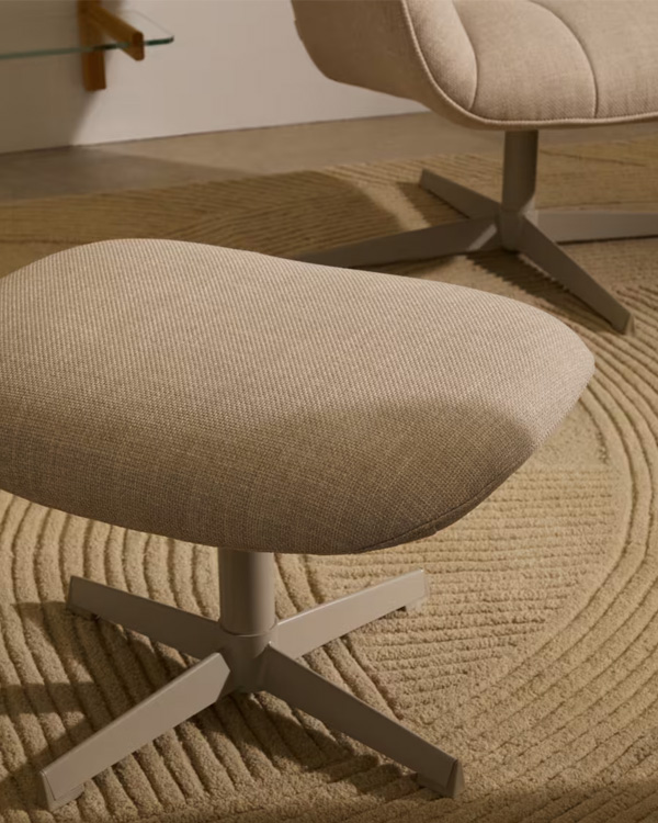 JASPE Tabure, bež i metal sa sivom završnicom FSC 100%