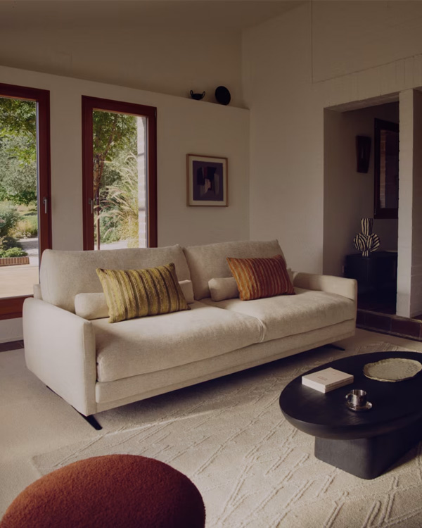 SELIRA Tepih od vune sa efektom veza, bež, 300 x 200 cm